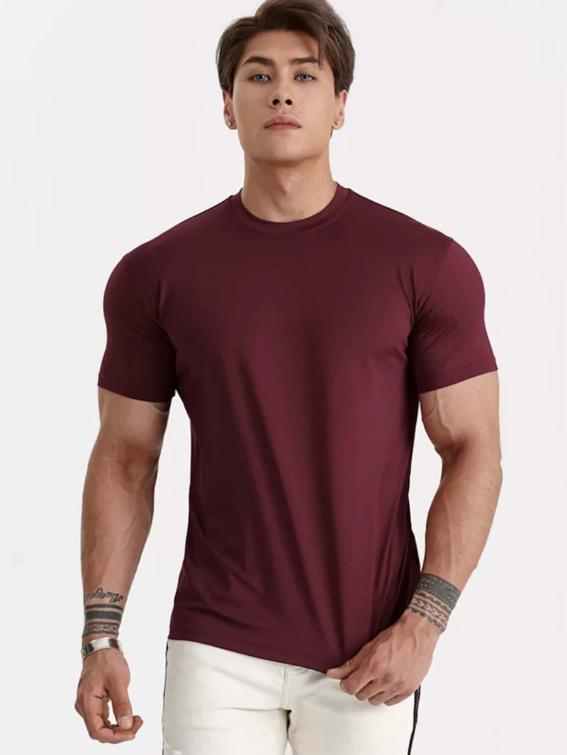 Camiseta masculina com elastano