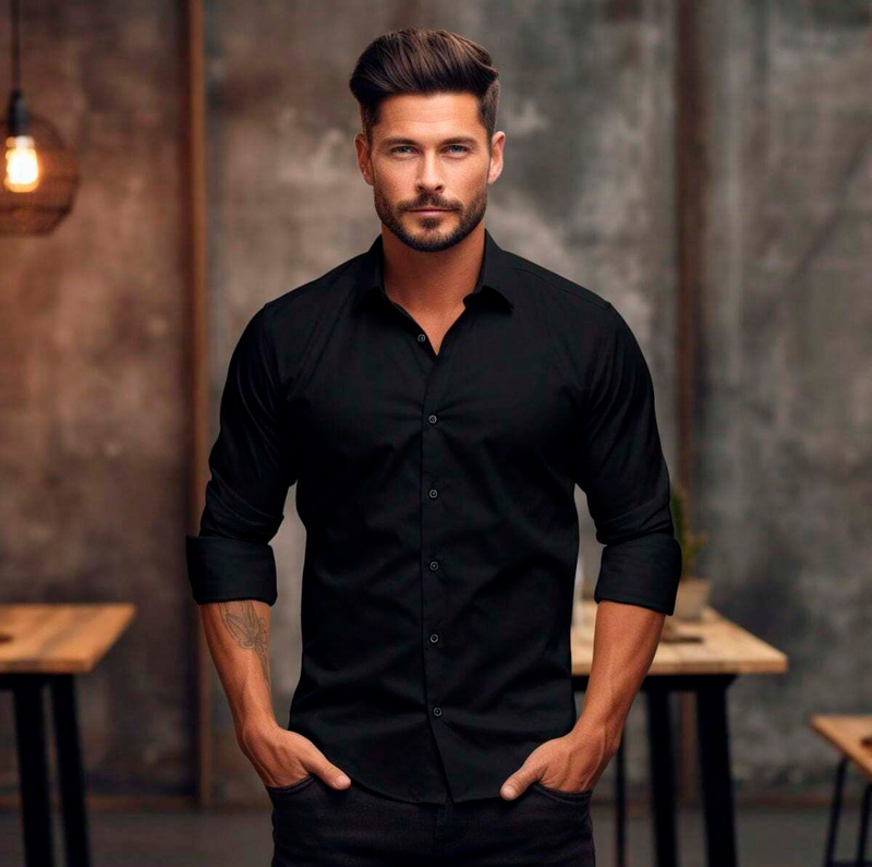 Camisa masculina Social slim Fit Luxo