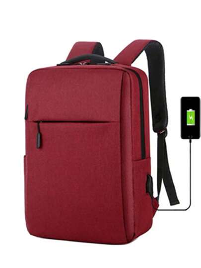 Mochila unissex Resistente à água para Notebook com Usb