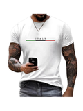 Camiseta Masculina Estampada Italia 100% Algodao