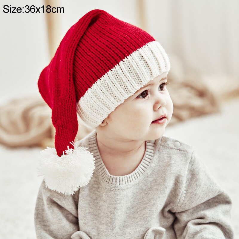 Gorro de Natal de malha adulto e infantil