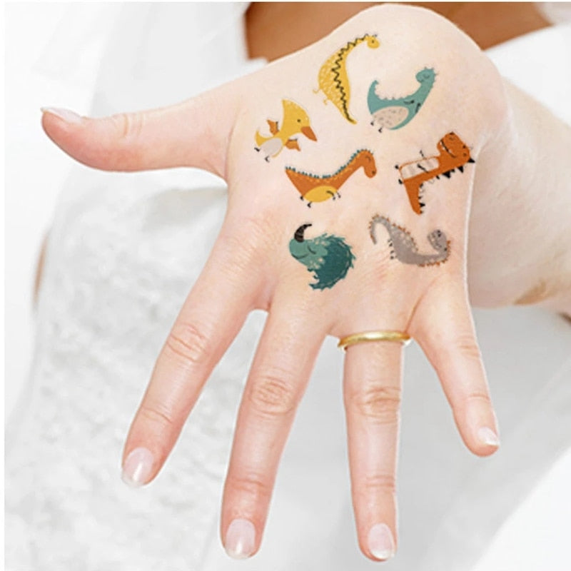 10 folhas com tatuagem temporária infantil