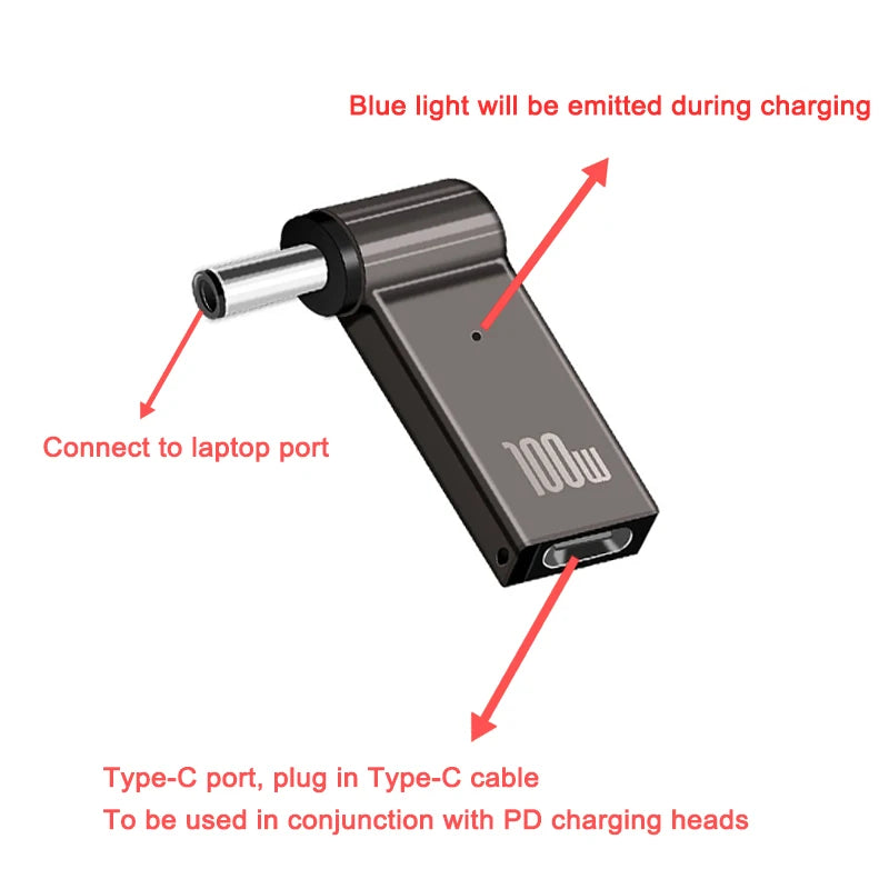 Adaptador para carregador de laptop/Notebook 100W 5A USB tipo C