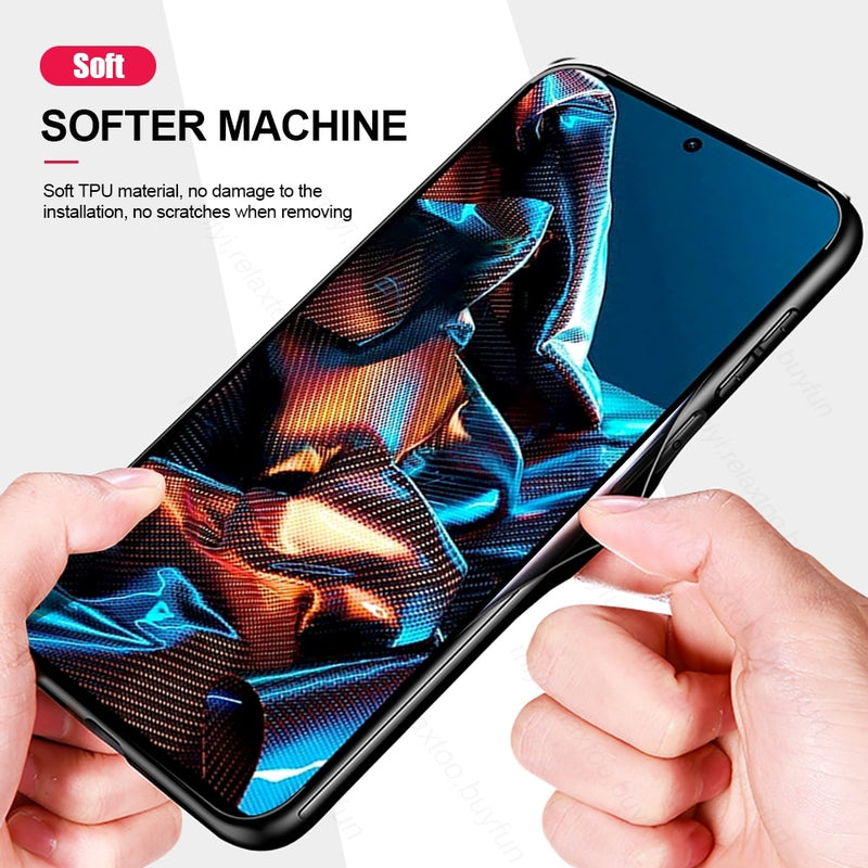 Capa de Silicone anti-choque magnética p/ Xiaomi Poco X5 Pro G5, Poco X5 G5, Poco X5 Speed G4