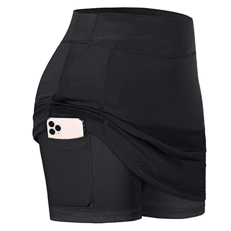 Saia shorts com bolso lateral p/ academia