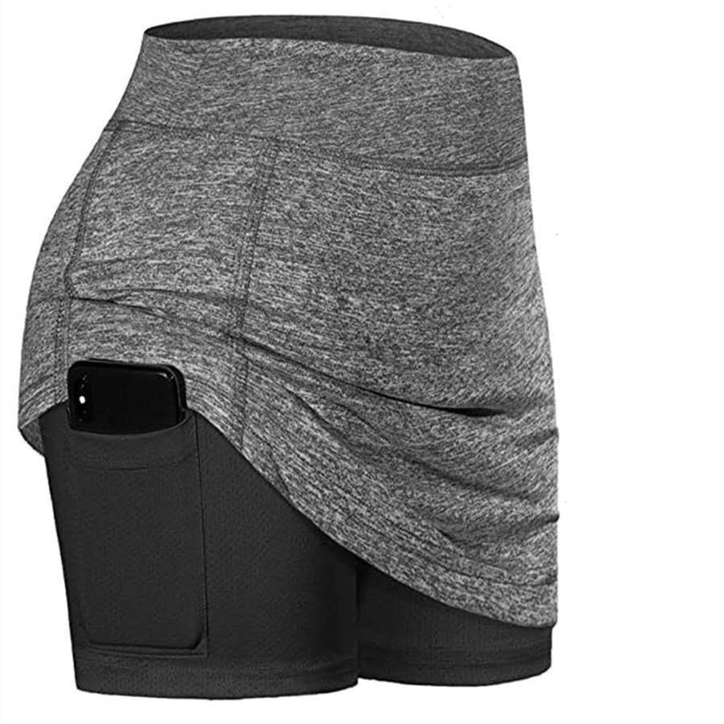 Saia shorts com bolso lateral p/ academia