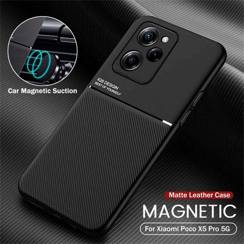 Capa de Silicone anti-choque magnética p/ Xiaomi Poco X5 Pro G5, Poco X5 G5, Poco X5 Speed G4