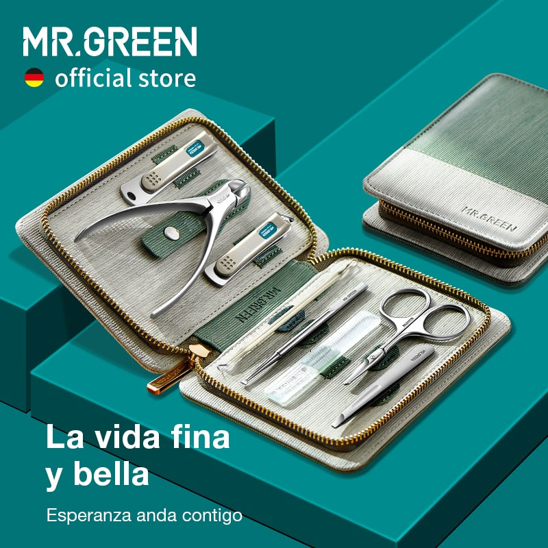 Kit manicure Profissional em aço inoxidável MR.GREEN